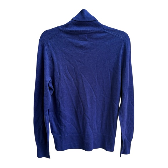 J. Crew Merino Wool Deep Blue Turtleneck Sweater NWT Women’s Large Cozy Soft - Picture 8 of 15